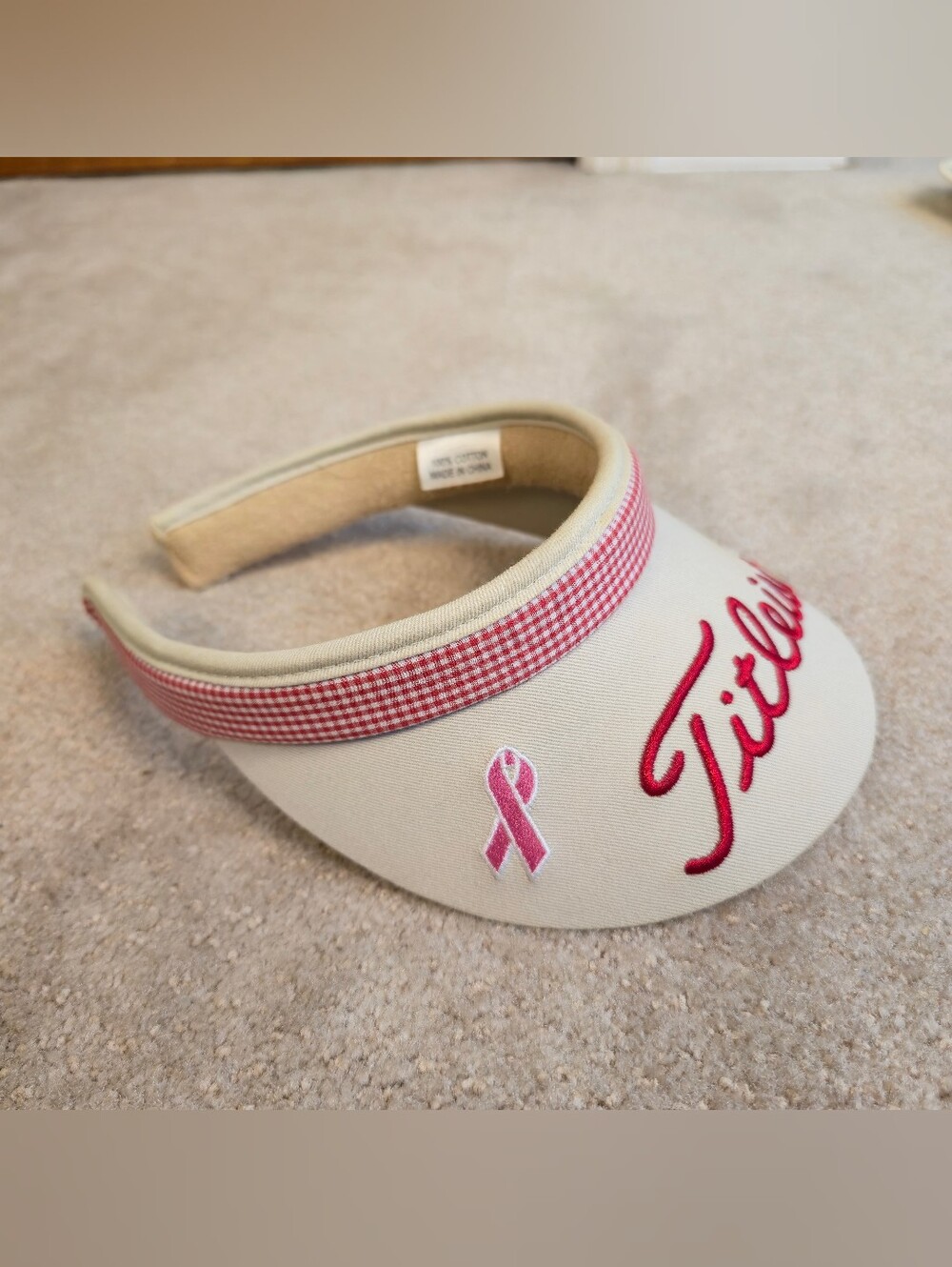 Authentic Pink Ribbon Titleist Golf Visor